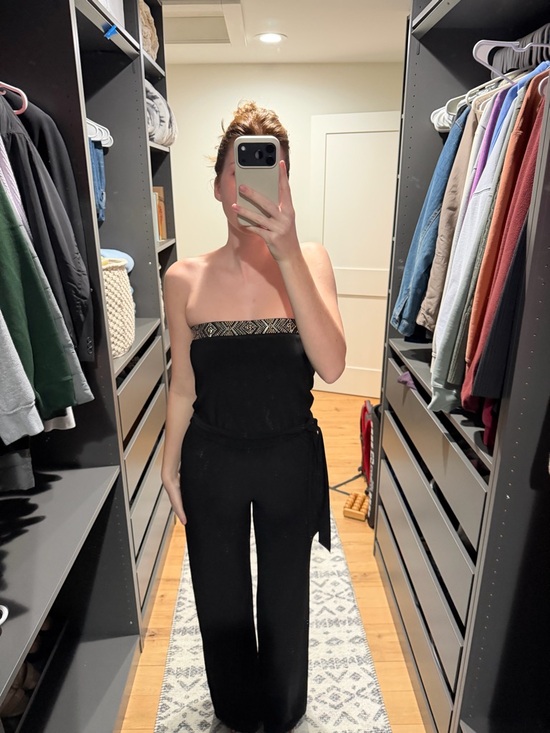 White House Black Market Pants - White House Black Market Black Strapless Jumpsuit